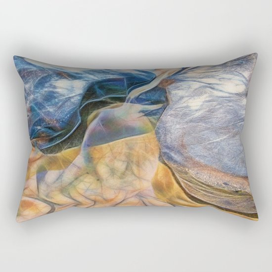 Abstract beautiful rocks on the sand Rectangular Pillow