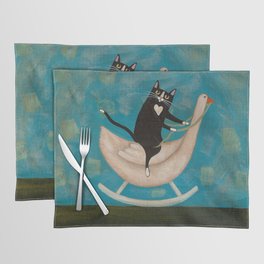 Cat on a Rocking Goose Placemat