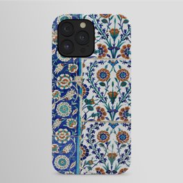 Travel Photography "Iznik ceramics in blue, red and teal." -Istanbul, Turkey. Square photo print. iPhone Case
