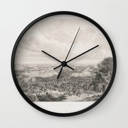 Bataille de fleurus. 26 Juin 1794, Vintage Print Wall Clock