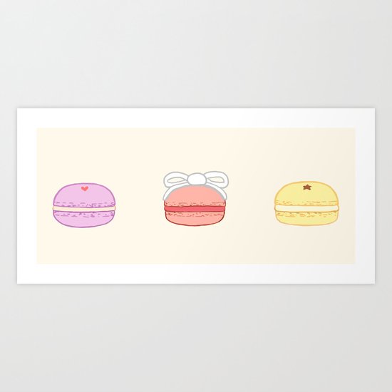 Pastel Macarons Art Print