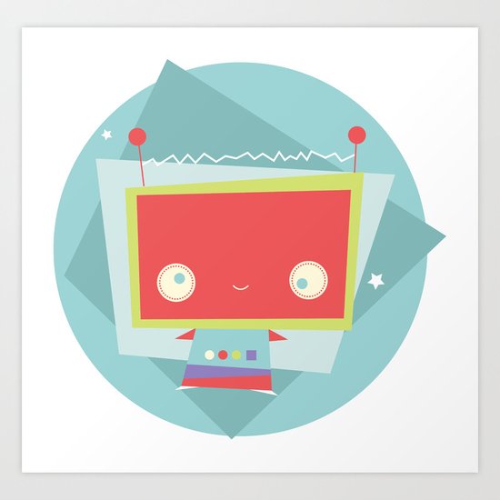 Robot Error! Art Print