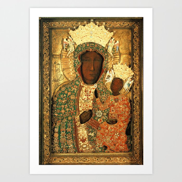 Virgin Mary Our Lady Of Czestochowa Black Madonna And Child Jesus