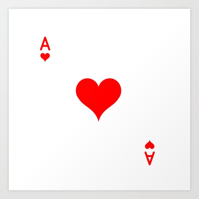 Playing cards suit. symbol hearts.  Art Print