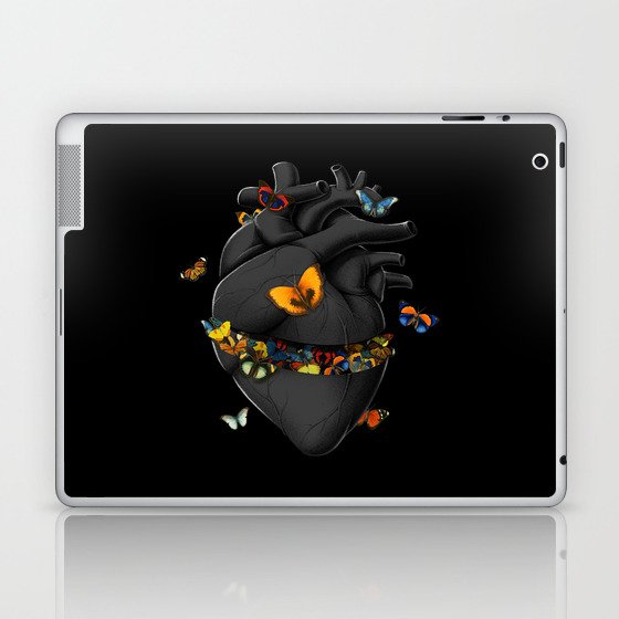 Hurting Black Heart Butterfly by Tobe Fonseca Laptop & iPad Skin