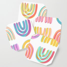 Playful Bright Rainbow Mix Coaster
