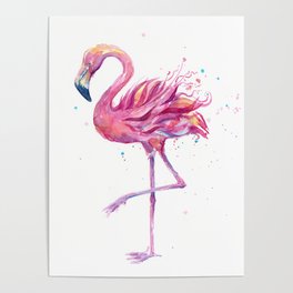 Fancy Pink Flamingo Poster