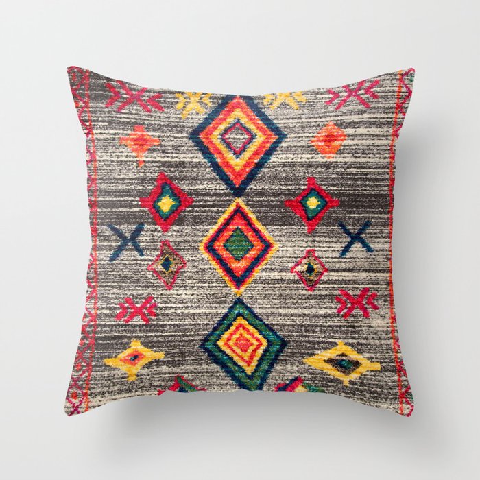 Colored Traditional Tropical Berber Handmade MOROCCAN Fabric Style Throw Pillow