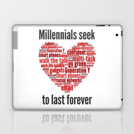 millennials seek love to last forever Laptop & iPad Skin
