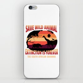 Save Wild Animals iPhone Skin