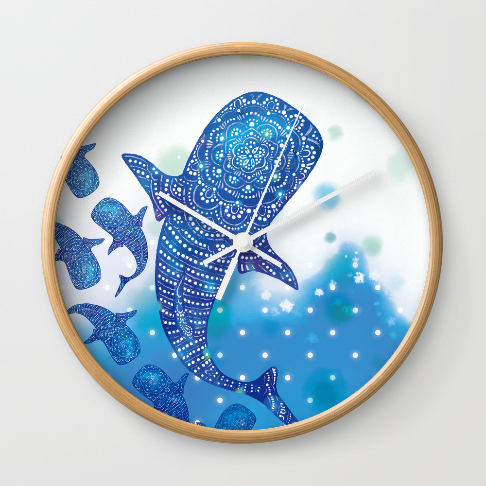 Marokintana - Whale Shark I Wall Clock