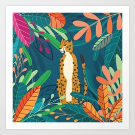 Cheetah chilling in the wild Art Print