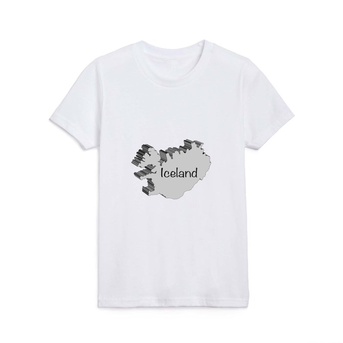Iceland 3D Map Kids T Shirt by HomeStead Digital Society6