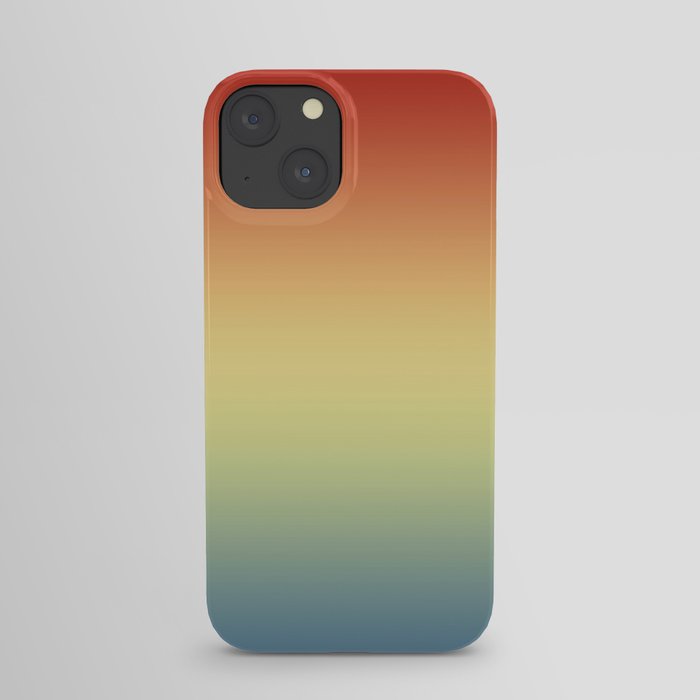 Aega - Colorful Classic Abstract Minimal Retro 70s Color Gradient iPhone Case