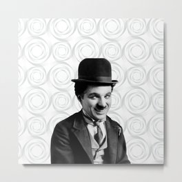 Charlie Chaplin Old Hollywood Metal Print | Black And White, Oldhollywoodactor, Thetramp, Icon, Movie, Bighatandshoes, Comedian, Oldhollywood, 1920S, 1910S 