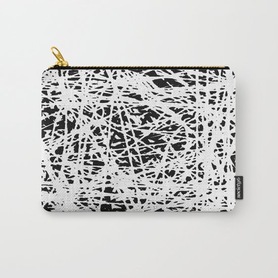 Whispers In the Dark - Black and White Abstract Carry-All Pouch