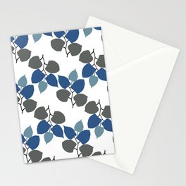Viney White & Blue Stationery Card