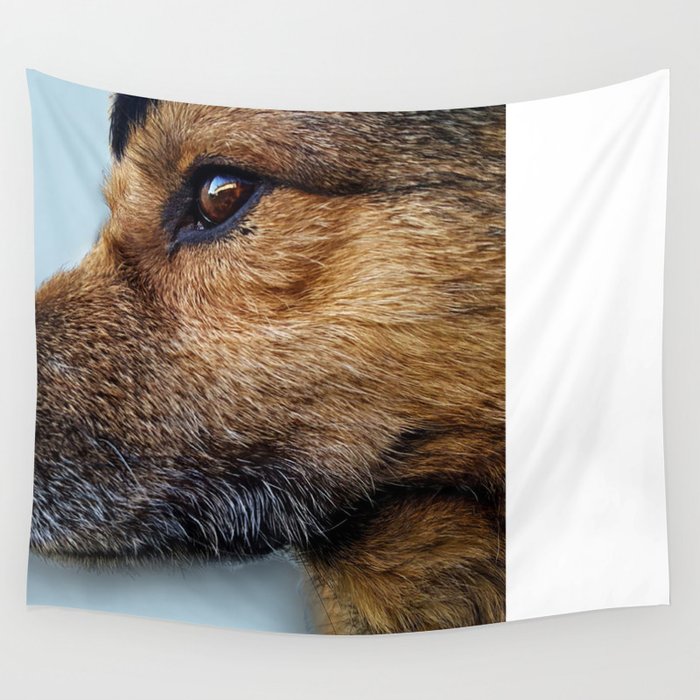 Dog's Profile Wall Tapestry
