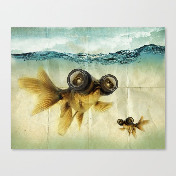 Fisheye lens (Goldfish) Canvas Print