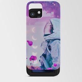 Astronaut into the Flowers iPhone Card Case