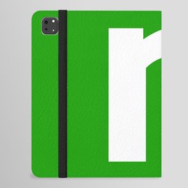 letter N (White & Green) iPad Folio Case