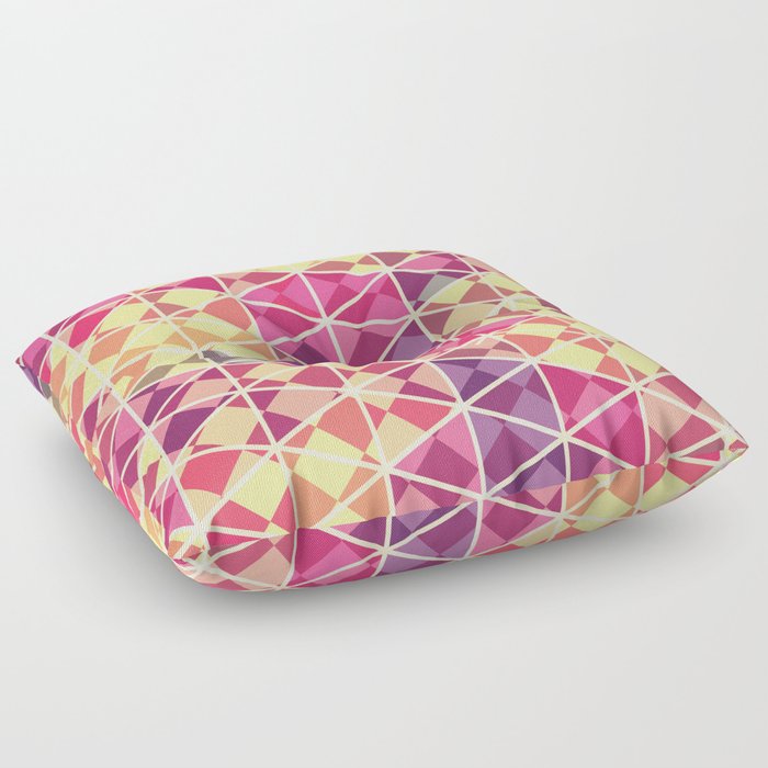 Love triangle pattern art Floor Pillow