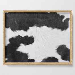 Faux Cowhide with No Texture (Farmhouse Decor Collection) Serving Tray