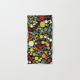 Colorful Polka Dots Multicolored Bubble Pattern Hand & Bath Towel