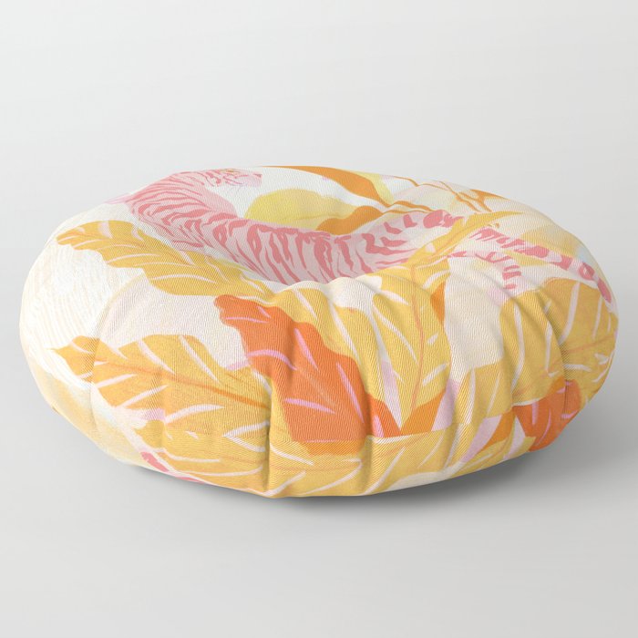 Pink Jungle Floor Pillow