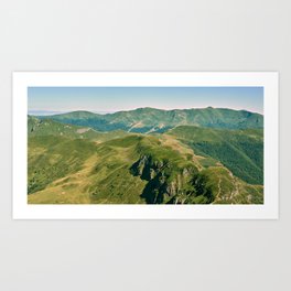 Panoramic view from Puy Mary | Auvergne, France | Travel photography Art Print
