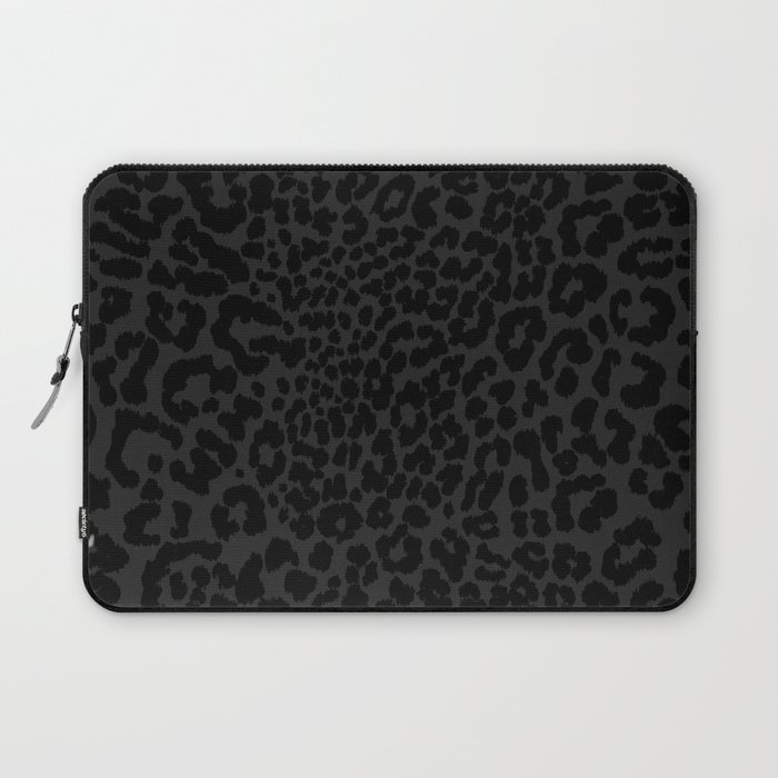 Goth Black Leopard Animal Print Laptop Sleeve