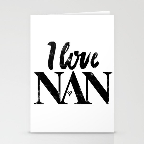 I Love Nan Stationery Cards