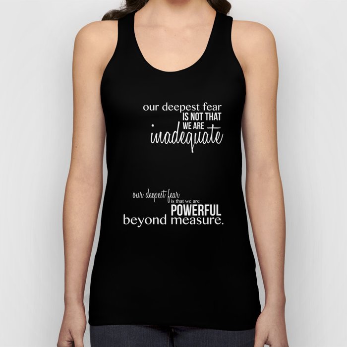 Our Deepest Fear - Coach Carter - Quote Poster Tank Top