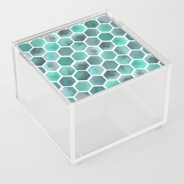 Seafoam Hexagons Acrylic Box