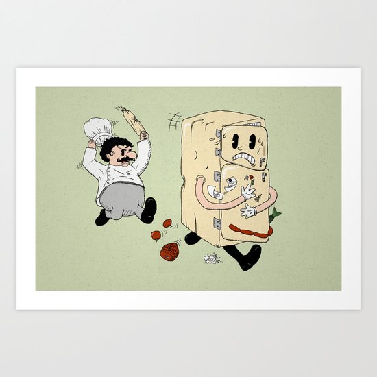 Your Fridge is Running Art Print