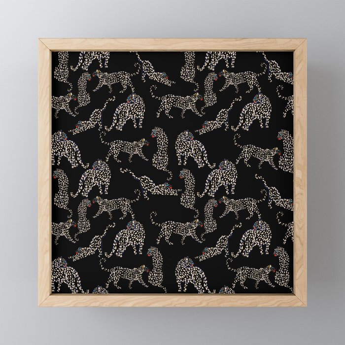 Boho modern black cheetah