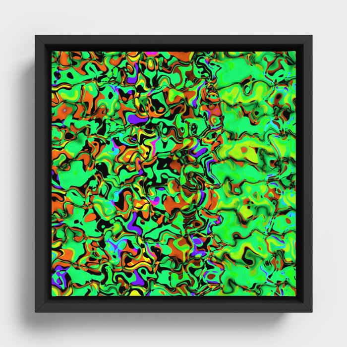 Funky liquid shapes Framed Canvas