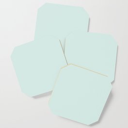 Light Aqua Green Gray Solid Color Pantone Hint of Mint 11-4805TCX Shades of Blue-green Hues Coaster