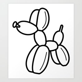 Jeff Koons Art Prints For Any Decor Style Society6 Balloon, balloon animal, balloon animals, balloons, dog, dogs, doggie, part, fun, cats, animal, glitch, glitching, glitching balloon dog blue, outline, balloon, ballon dog, vsco, simple, aesthetic, sky, teal. jeff koons art prints for any decor