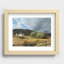 Park City Barn and Tree in Fall Recessed Framed Print
