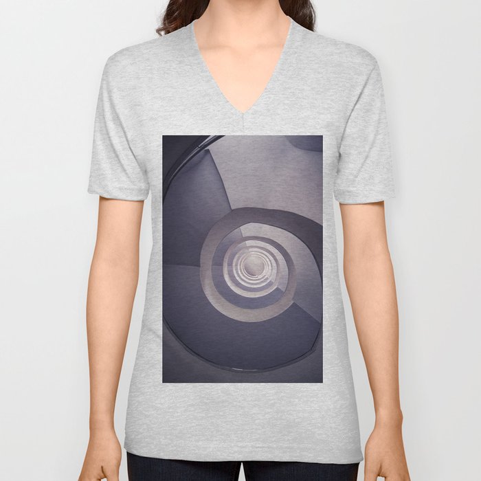 Spiral staircase in tones V Neck T Shirt