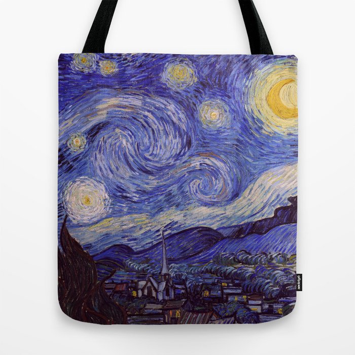 Van Gogh’s “Starry Night Over The Rhône”, “Van Gogh Themed handbag”.