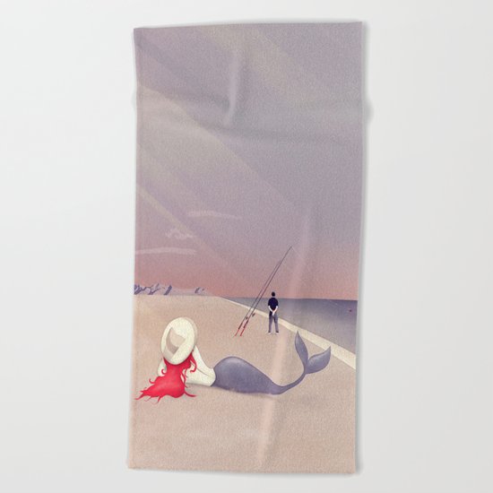 Keep Fishing Beach Towel