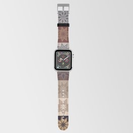 Rustic Patchwork Stars Pattern 3 Warm Tint Apple Watch Band