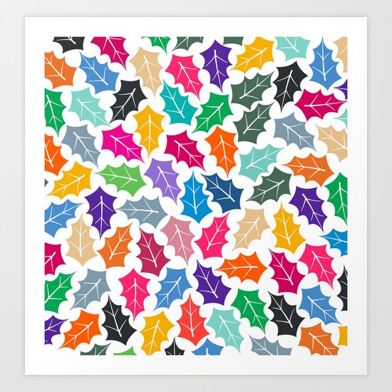 Colorful leaves II Art Print
