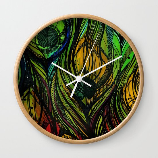 Feathers Wall Clock