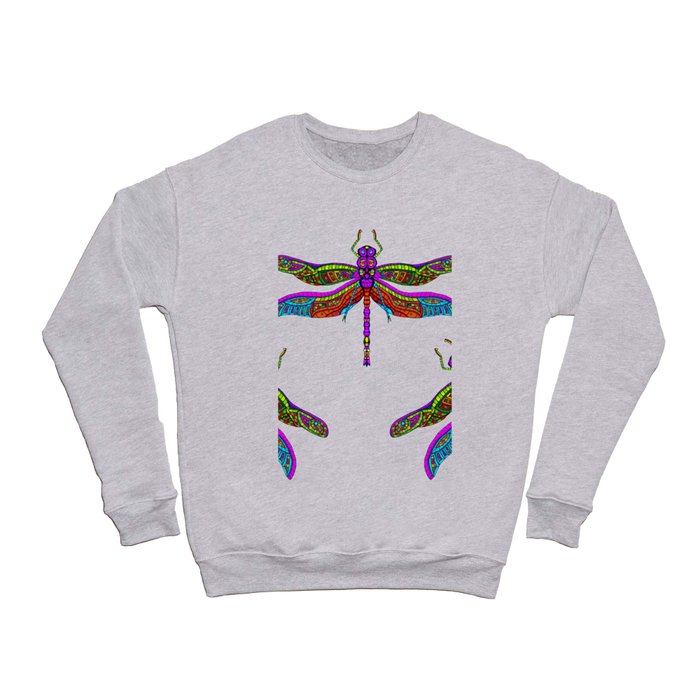 Spiritual Colorful Dragonflies Crewneck Sweatshirt