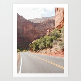 Road Trough Zion National Park Photo | Colors Of Utah Landscape Art Print | USA Travel Photography Art Print