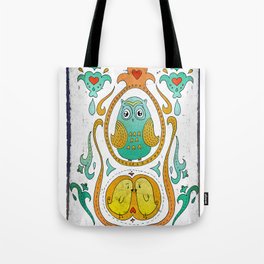Owls in the nest Tote Bag
