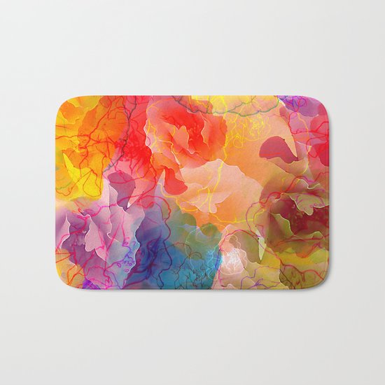 Whirlwind of petals(4). Bath Mat